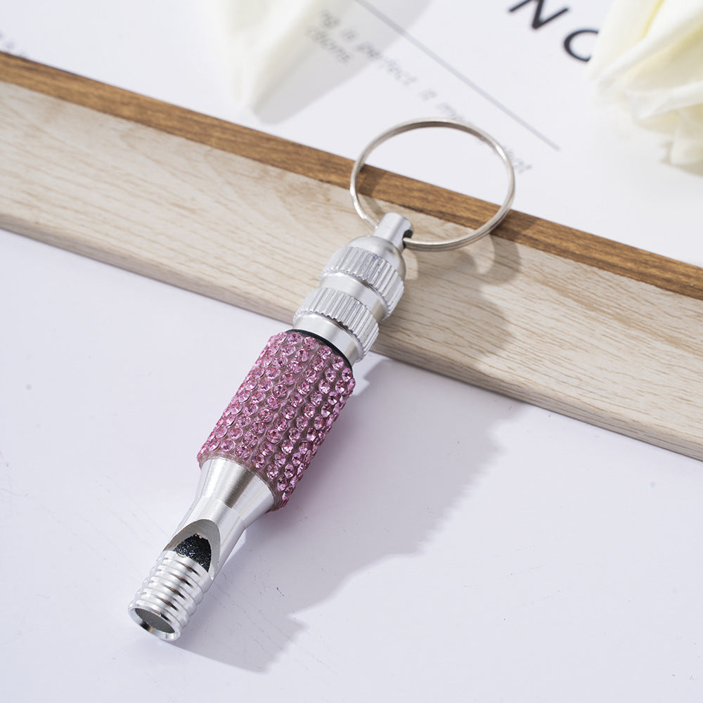 Wholesale Diamond Whistle Two Section Aluminum Whistle Outdoor Survival Training Whistle Keychain